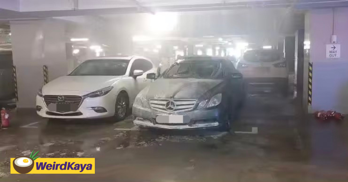 Sg man sets mercedes on fire after he forgot to bring car key with him to unlock it | weirdkaya