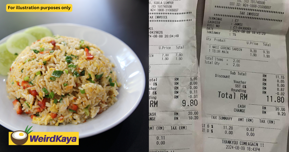 M'sian man shocked to see sardine fried rice skyrocket from rm7. 80 to rm9. 30 in a day | weirdkaya