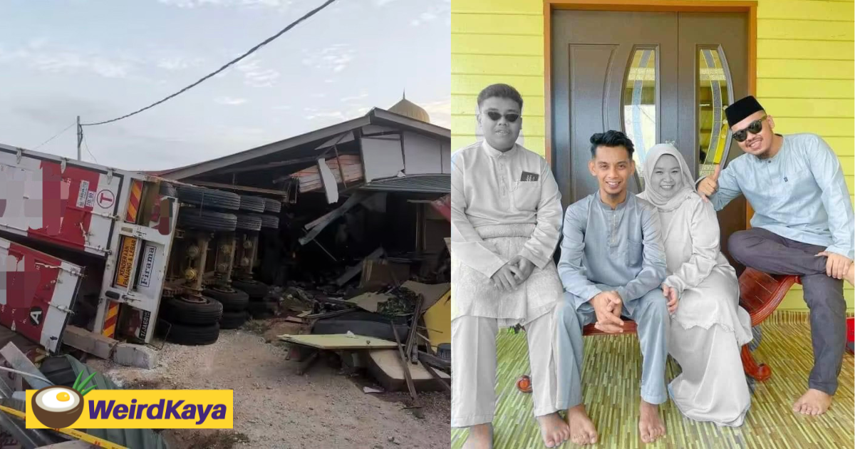 M'sian woman wakes up to find her 2 children killed by trailer that crashed into her house | weirdkaya