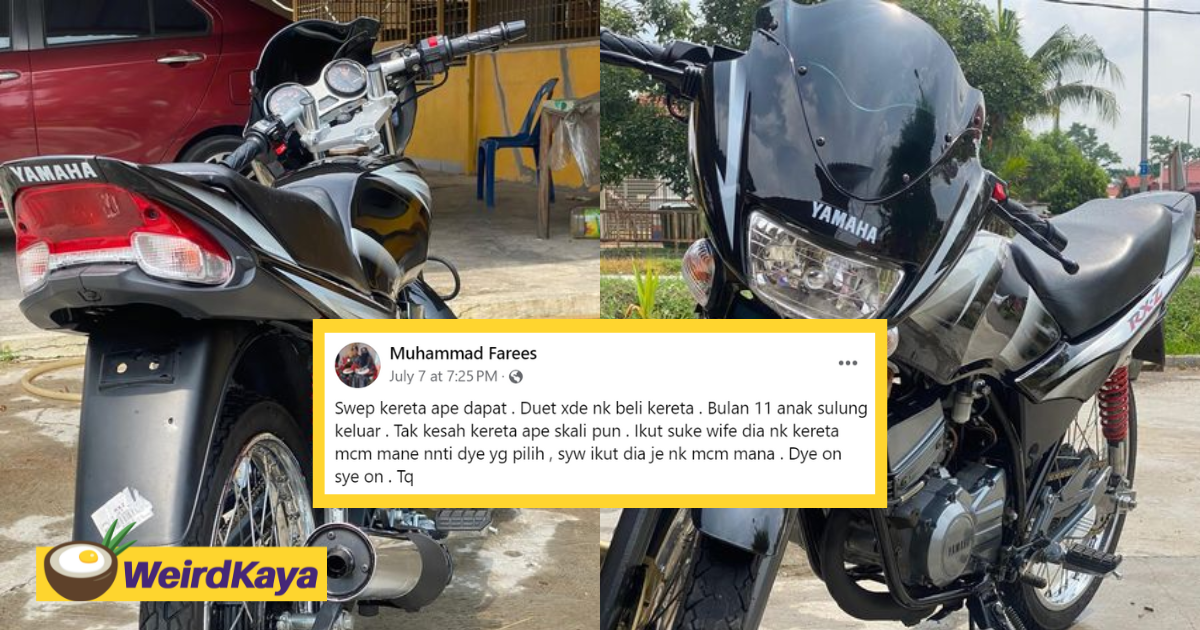 M'sian man seeks to trade his motorbike for car due to financial constraints | weirdkaya