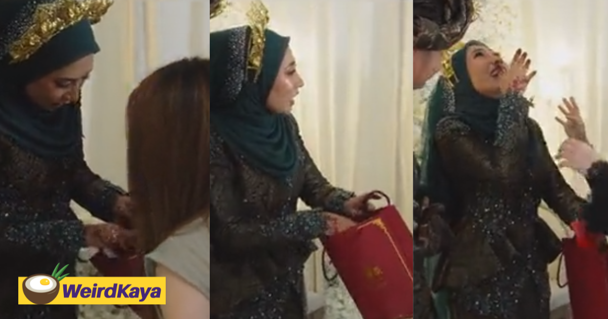M’sian bride moved to tears upon receiving gold chain as wedding gift from bff | weirdkaya
