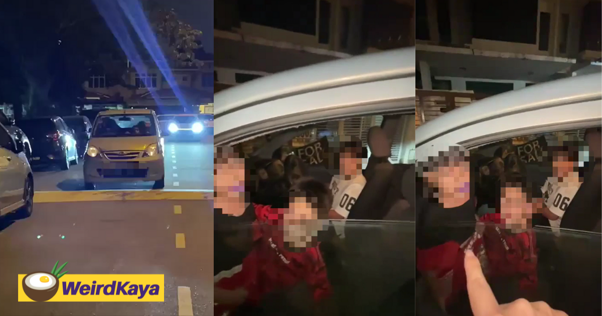 12yo m'sian boy caught driving in kl along with younger siblings with no seatbelt on | weirdkaya