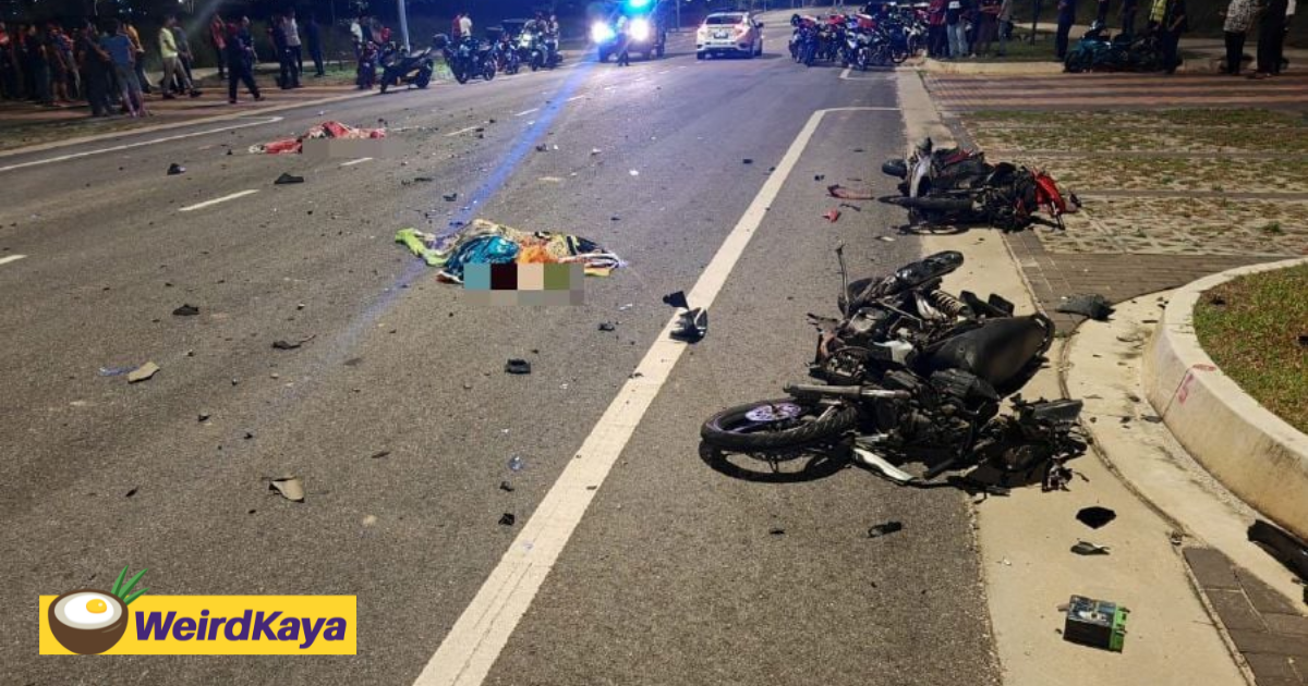 13yo m'sian boys die after crashing into each other while doing wheelies | weirdkaya