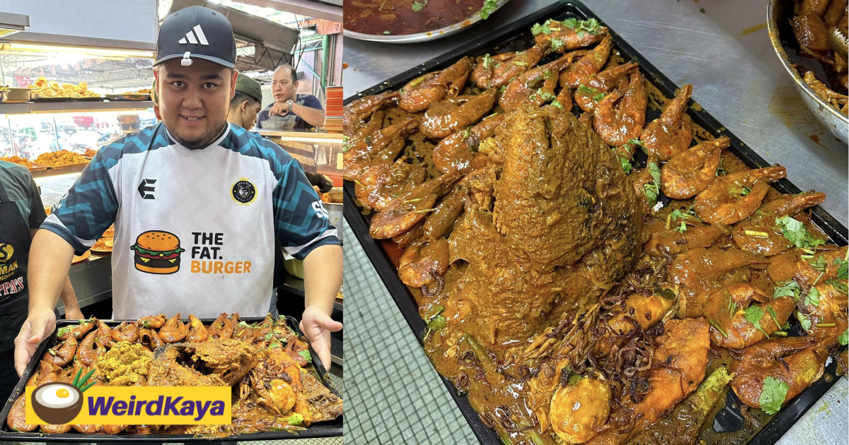 M'sian Man Devours RM350 Nasi Kandar, Breaks His Previous Record Of RM222