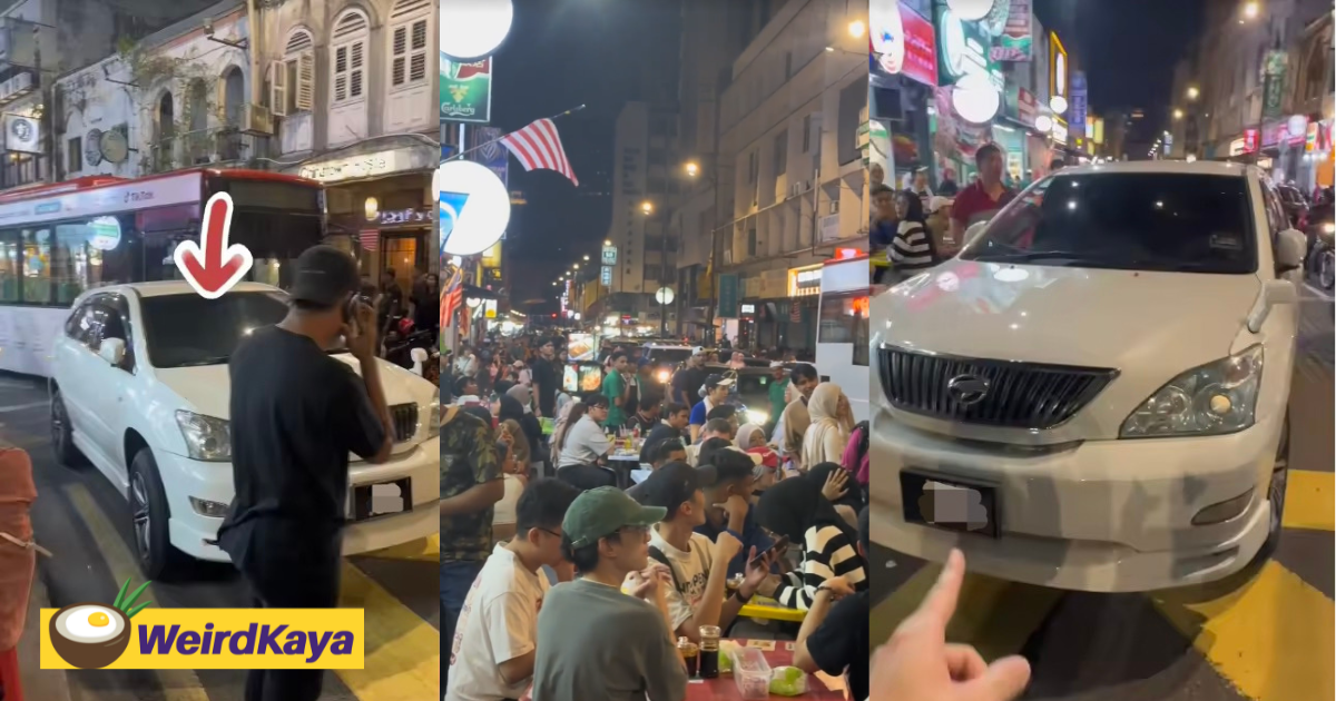 Suv parks illegally at petaling street intersection, causes massive traffic jam | weirdkaya