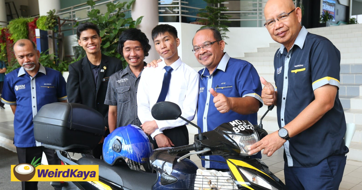 M'sian man rides motorbike for over 600km to accompany brother for uni registration | weirdkaya