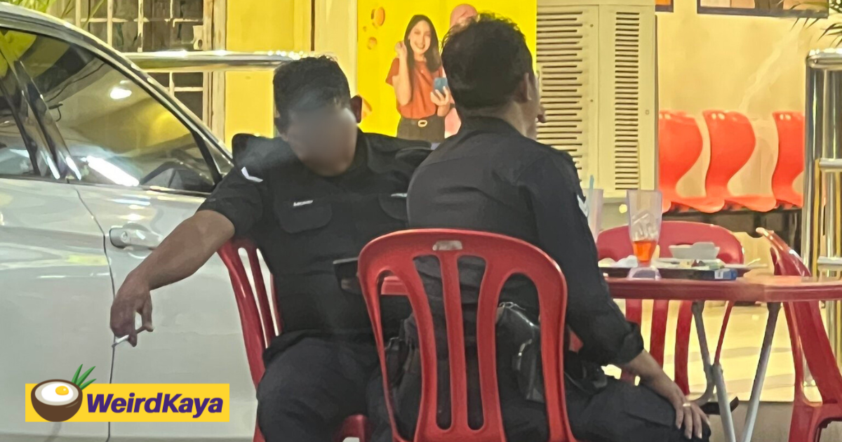 M’sian police officer caught smoking at restaurant despite new smoking ban enforcement | weirdkaya