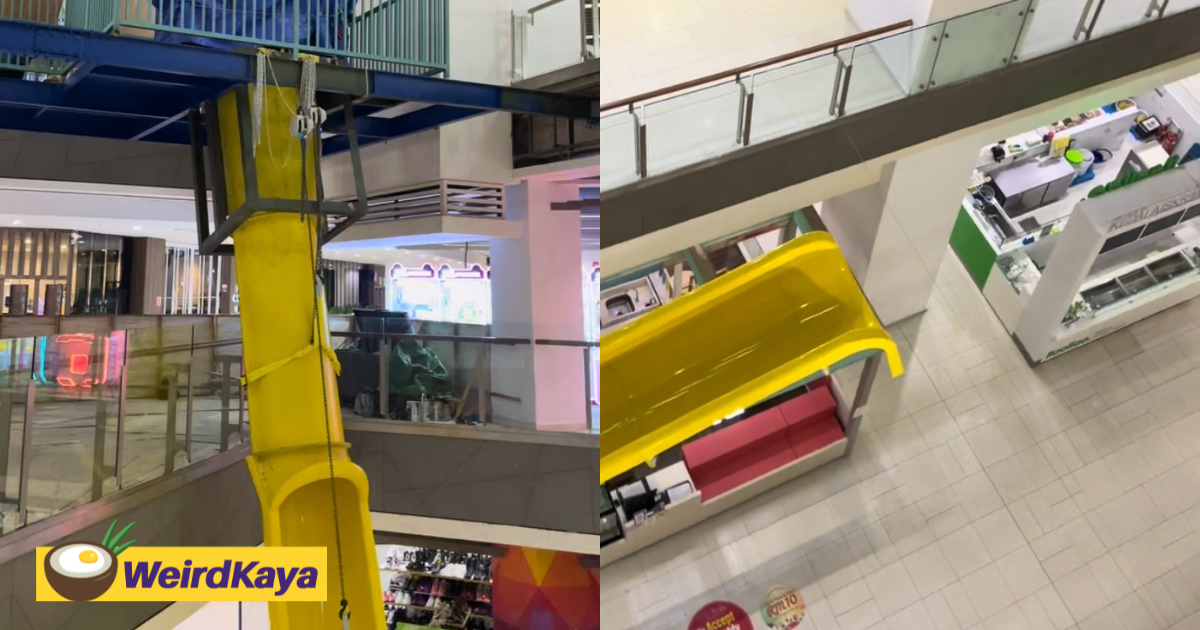 ‘straight to llaollao? ’ - unfinished slide inside jb mall leaves netizens in stitches | weirdkaya