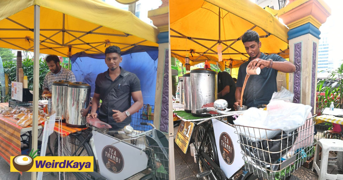 M'sian man earns rm100k a month selling masala tea from his bicycle in kl | weirdkaya