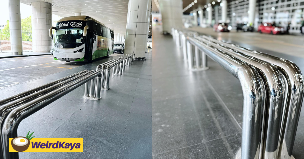 M'sians mock newly-installed metal benches at klia that claim to give 'enhanced comfort' | weirdkaya