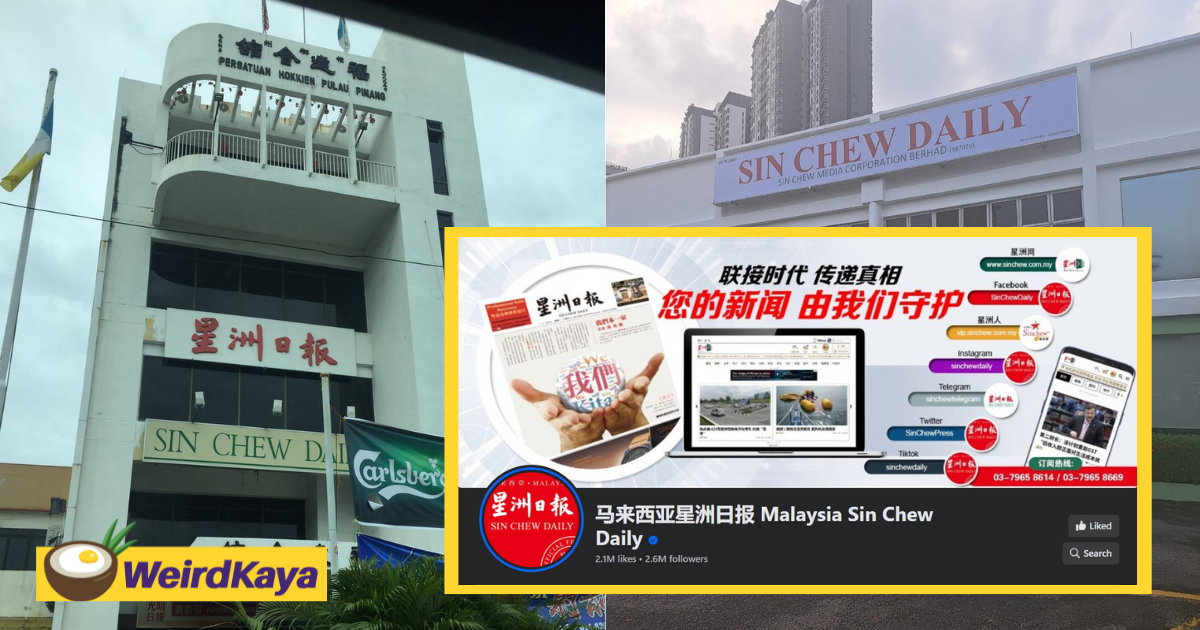 Sin chew daily's fb page returns after 6 hours | weirdkaya