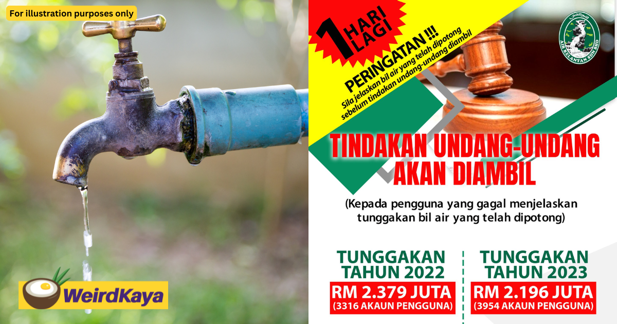 Over 7,000 users in kelantan have failed to pay water bills amounting to rm4. 6mil | weirdkaya