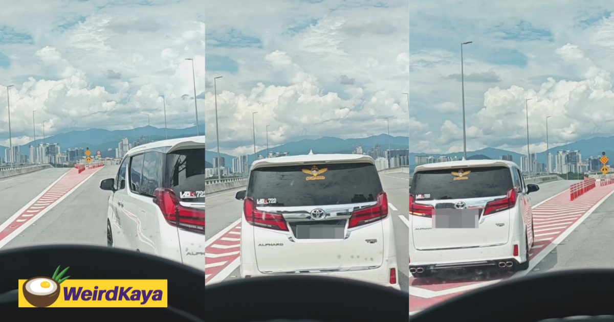 Alphard Swerves In Front Of M'sian Driver Out Of The Blue To Exit Expressway