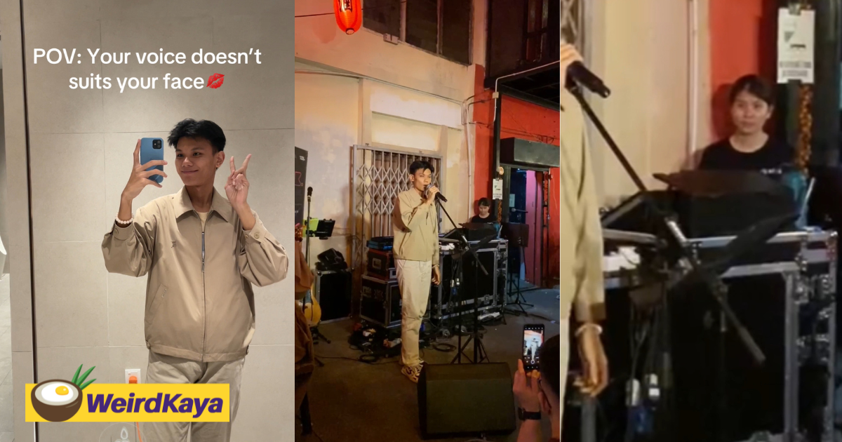 M'sian man surprises crowd with elvis-like voice that doesn’t match his appearance | weirdkaya