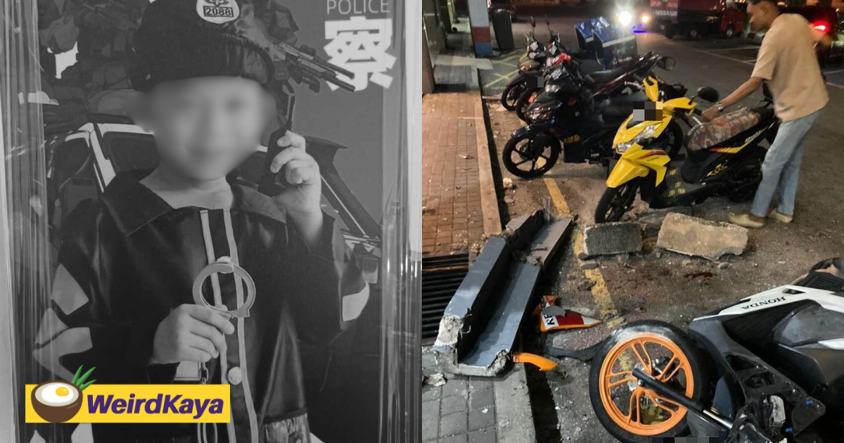 6yo m'sian boy killed by concrete slab while he was out buying pizza with dad | weirdkaya