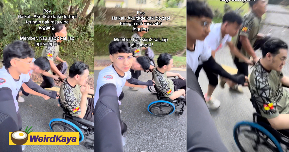 M'sians go the extra mile to let their friend with disability feel the joy of jogging | weirdkaya