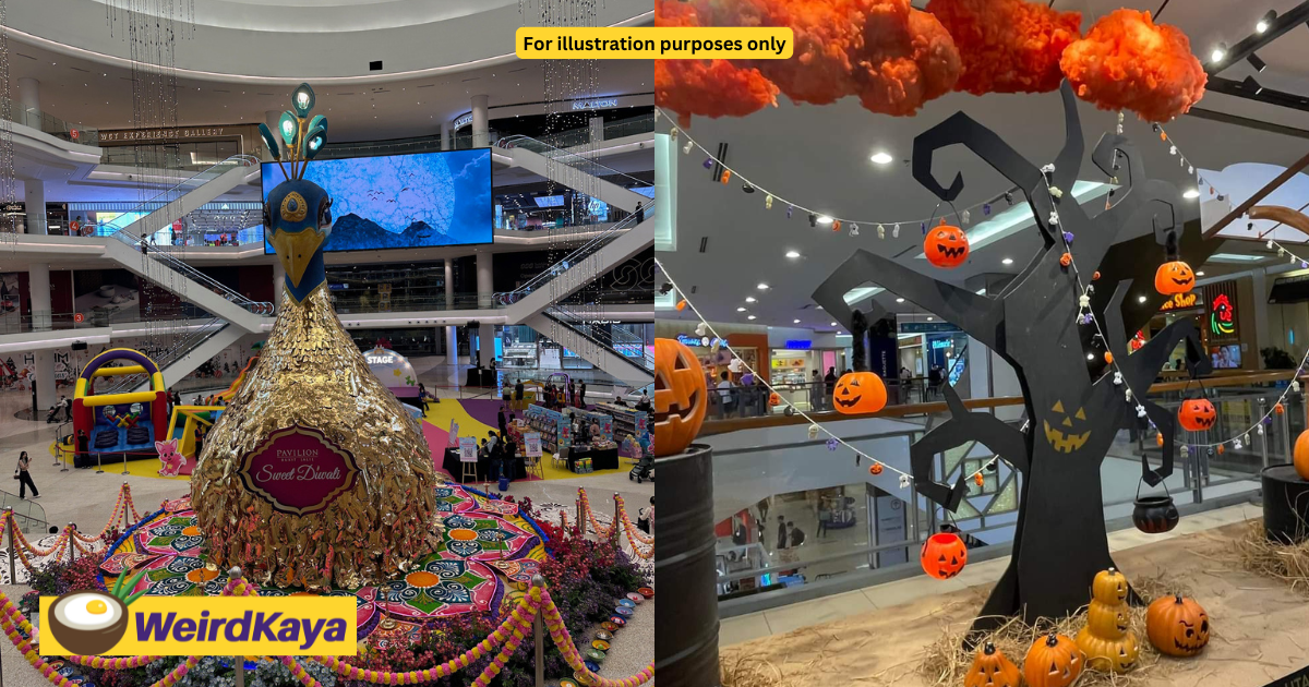 'not our culture! ' — m'sian asks why malls are putting up halloween decor instead of deepavali | weirdkaya