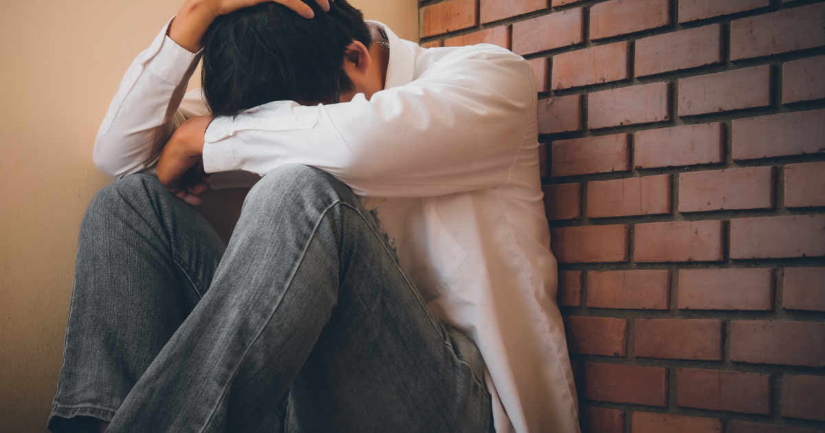 Man being discouraged
