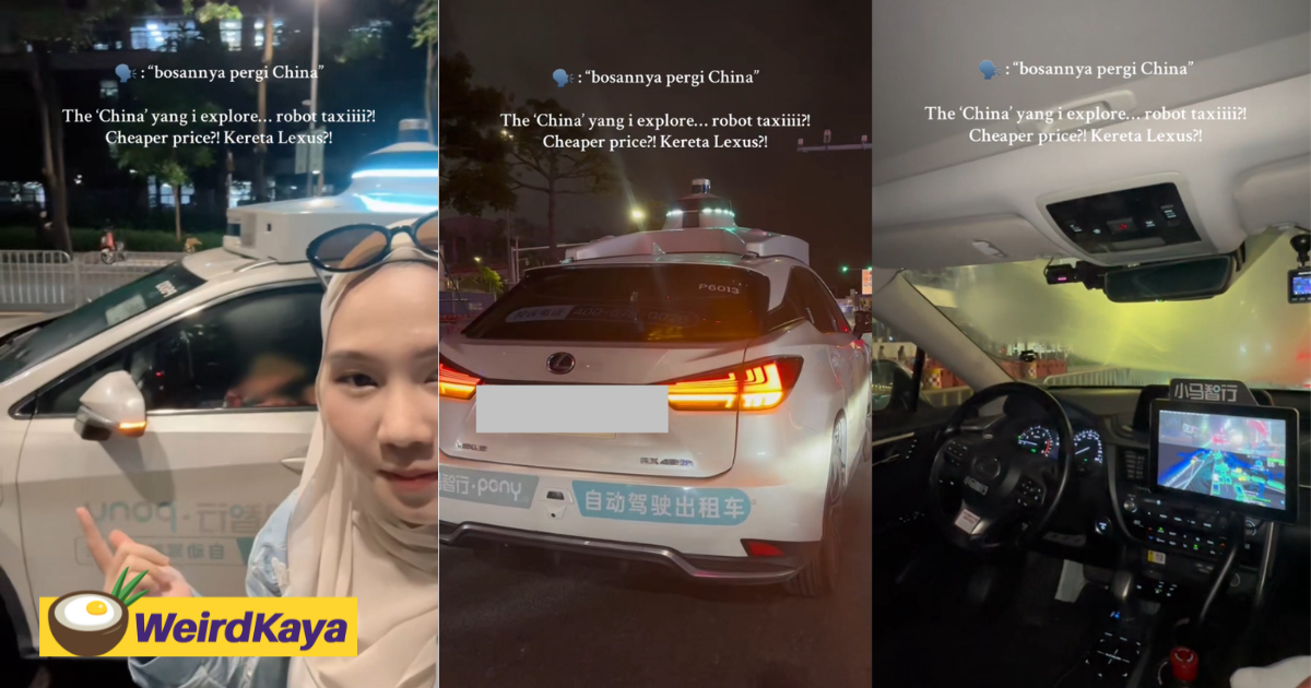 M'sian Woman Takes A Ride In Self-Driving Taxi In China, Left Amazed By Its Technology | WeirdKaya