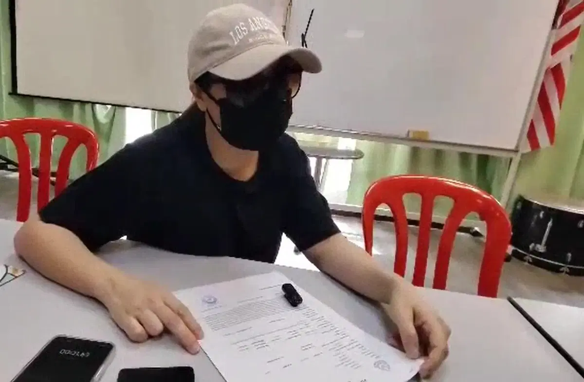 Liu talking about loan sharks harassing her