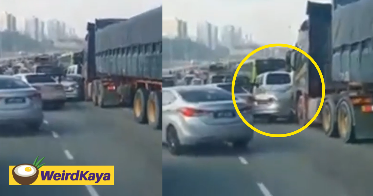 [video] lorry loses control and barrels into multiple cars at johor causeway | weirdkaya