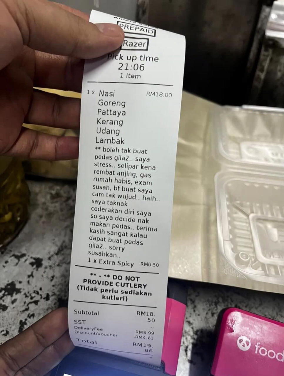 msian request spicy food to cope with stress req