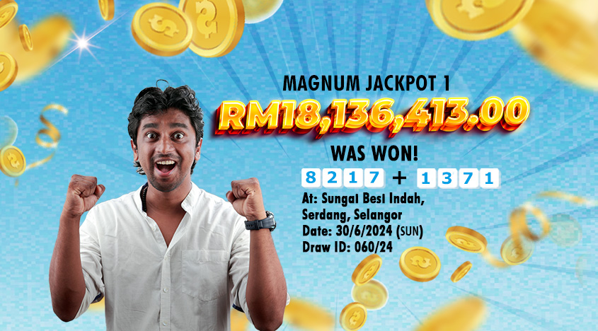 Magnum 4d rm18mil jackpot poster