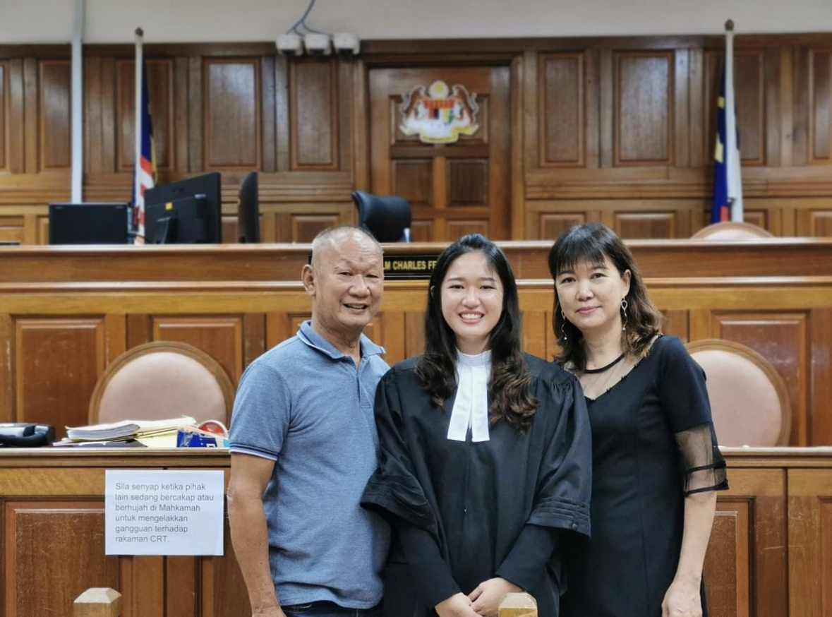 Malaysia lawyer and her parents