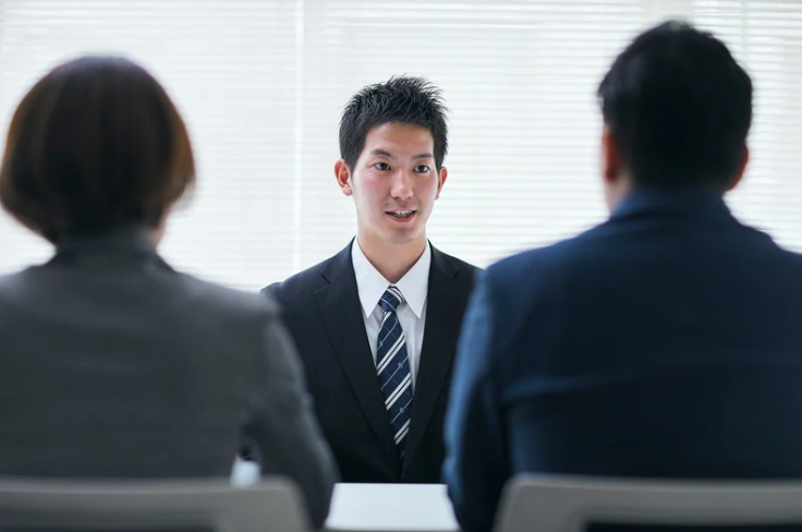 Man at a job interview