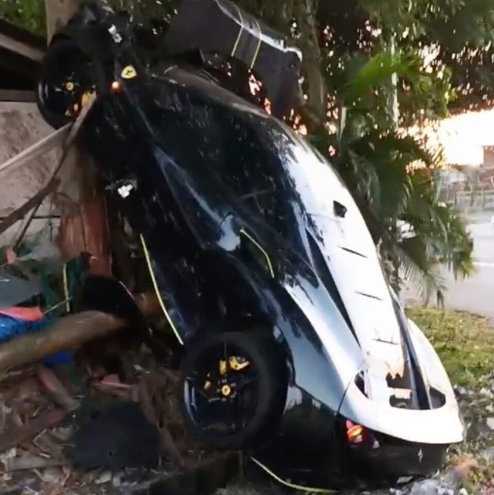 Man crashes dad's Ferrari (3)