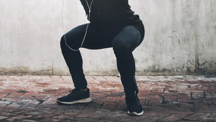 Man doing squats