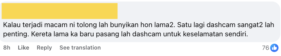 Man fake accident Penang mall comment 04