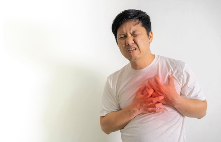 Man having a heart attack