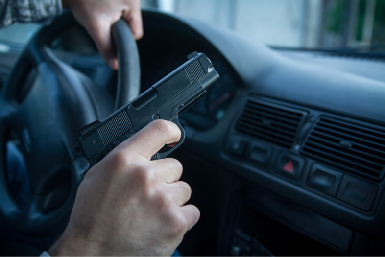 man holding a gun