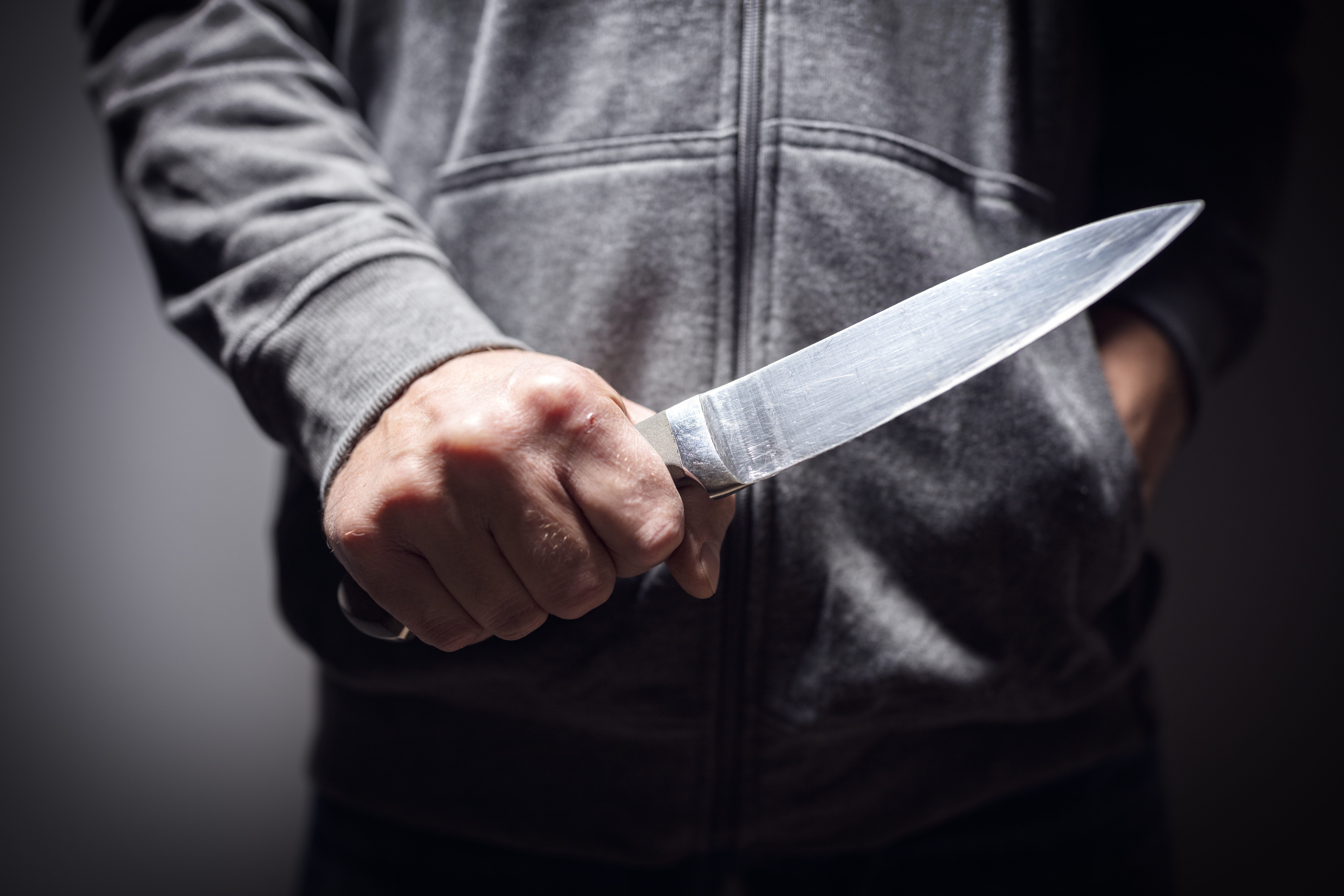Man holding a knife