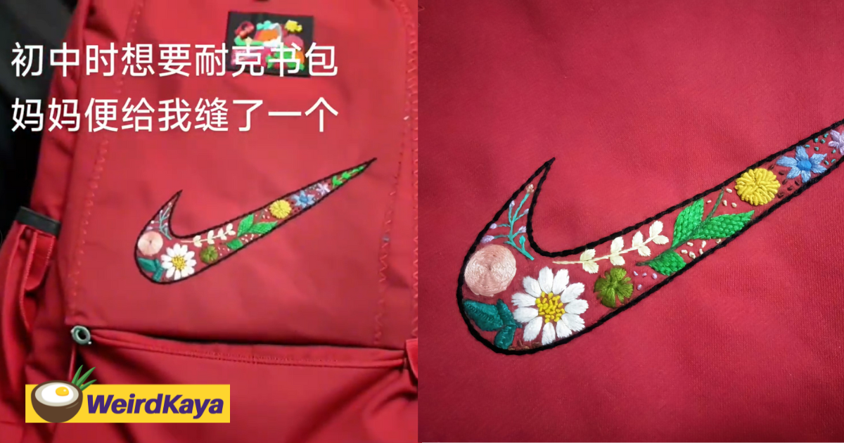 Man In China Shares How Mum Hand-Sewed Nike Logo On His School Bag When He Asked For One, Nike Responds
