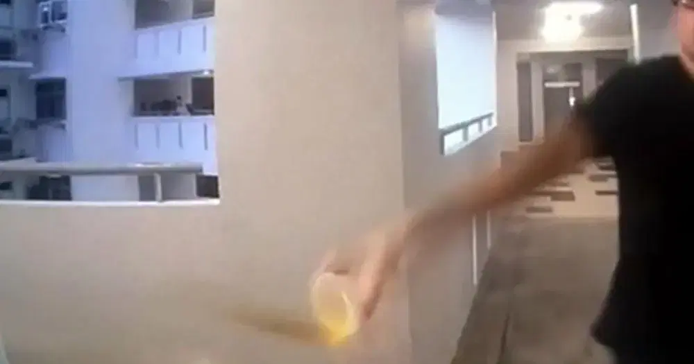 Man splashs Urine at SG woman house