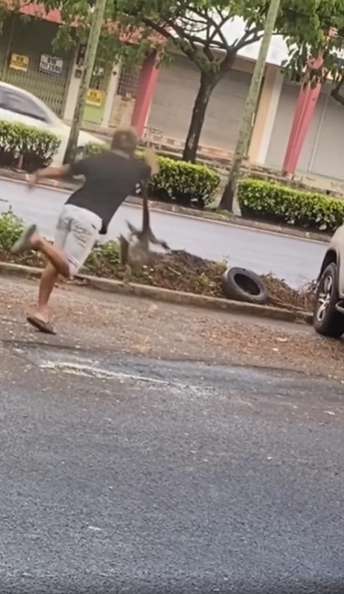 Man tosses monitor lizard into the drain