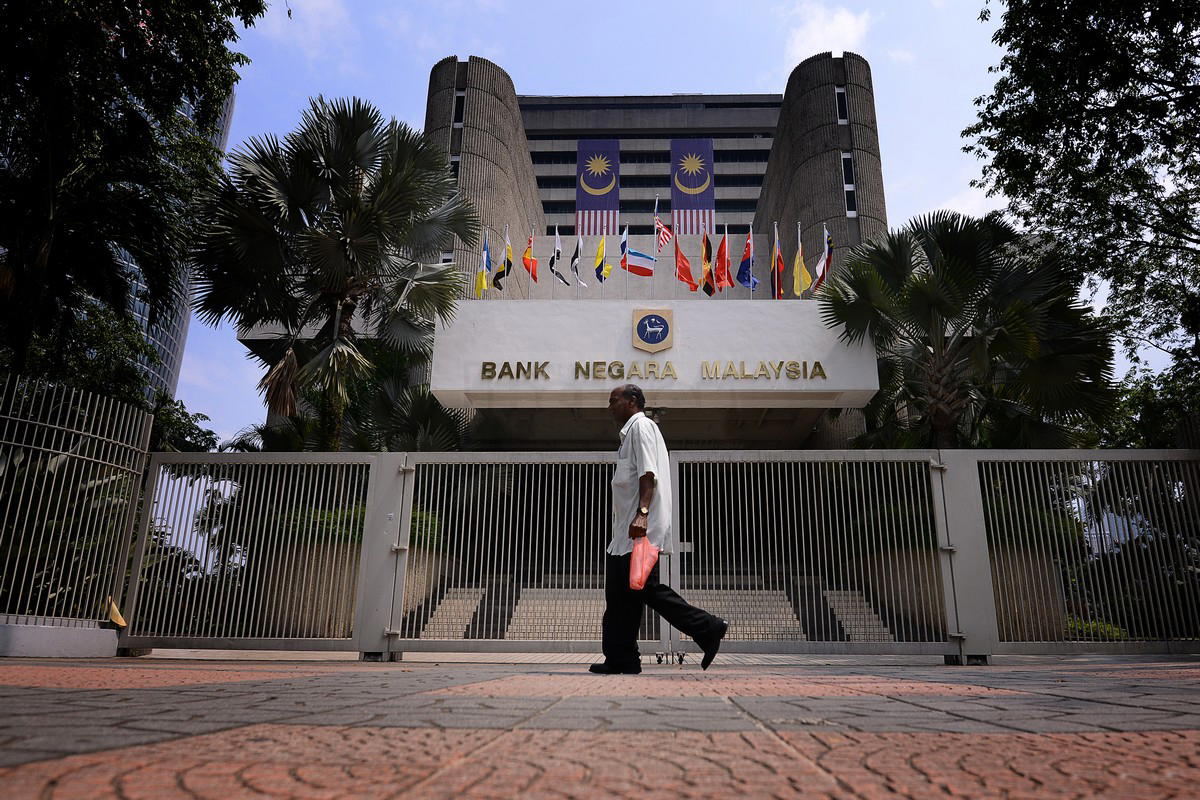 Man walking past BNM