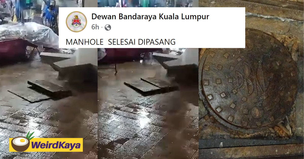 Manhole cover at jalan masjid india kept popping up, now fixed by iwk, says dbkl | weirdkaya