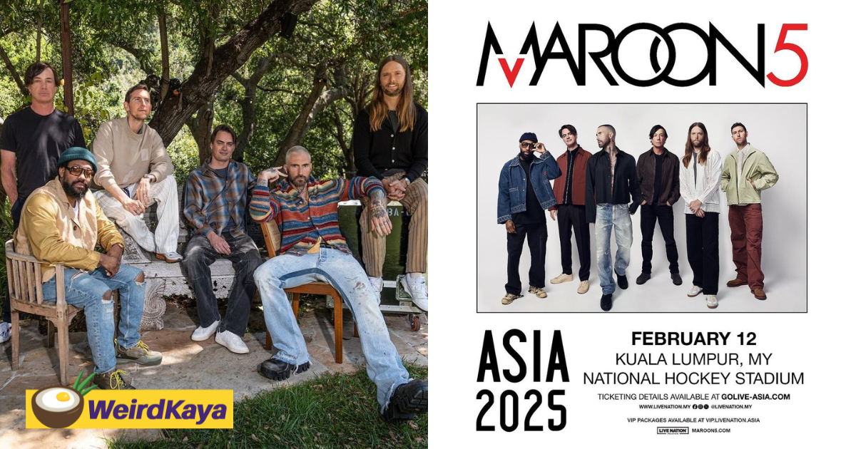 Maroon 5 is coming back to m'sia after 12 years | weirdkaya