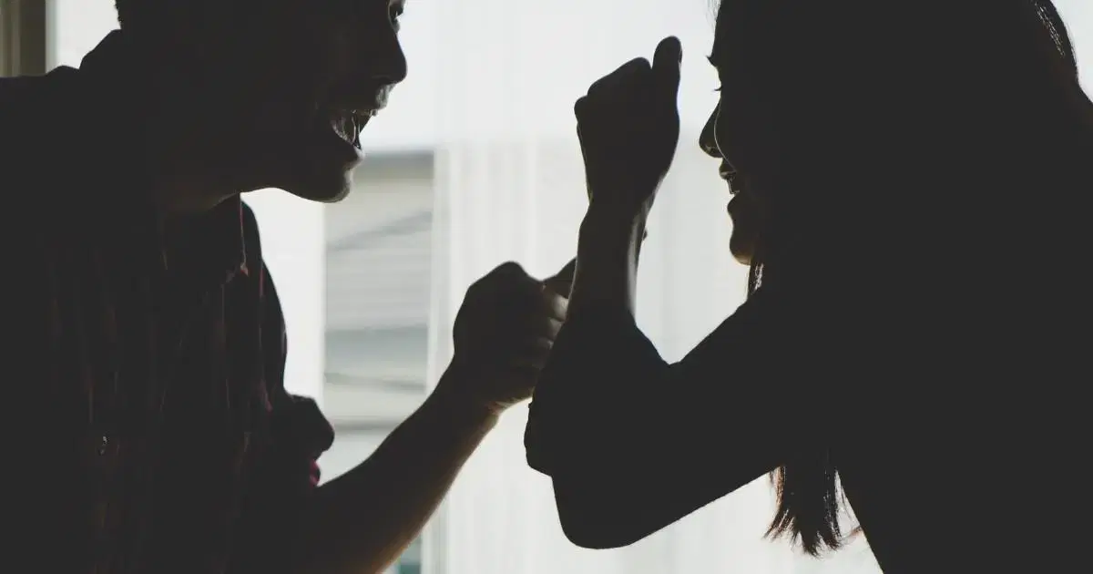 married couple fighting