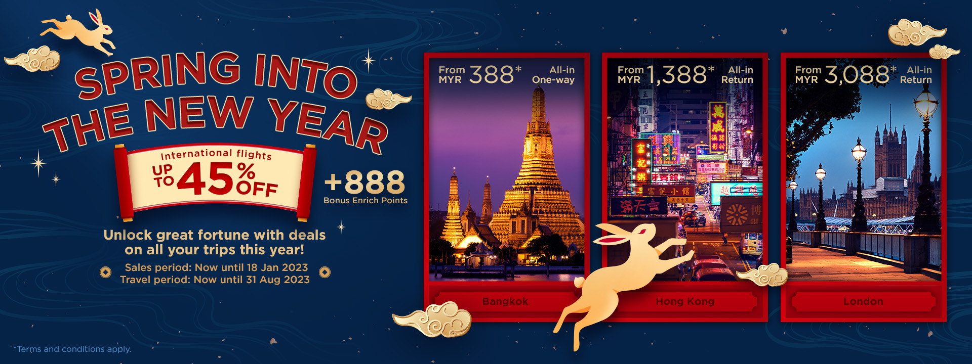 Malaysia airlines spring into new year banner