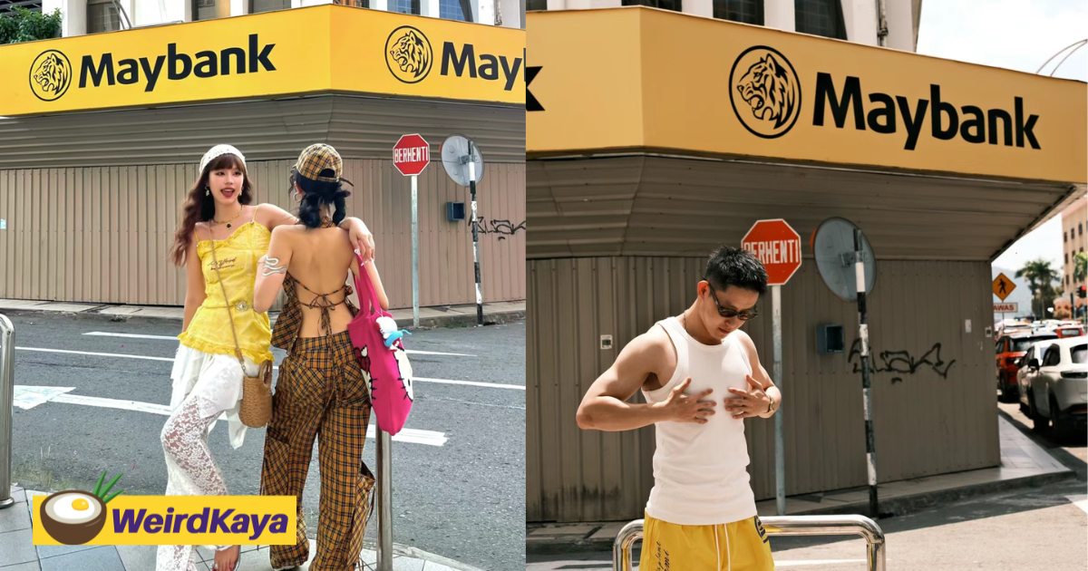 Maybank branch in kk is now a popular travel attraction for tourists visiting m'sia | weirdkaya