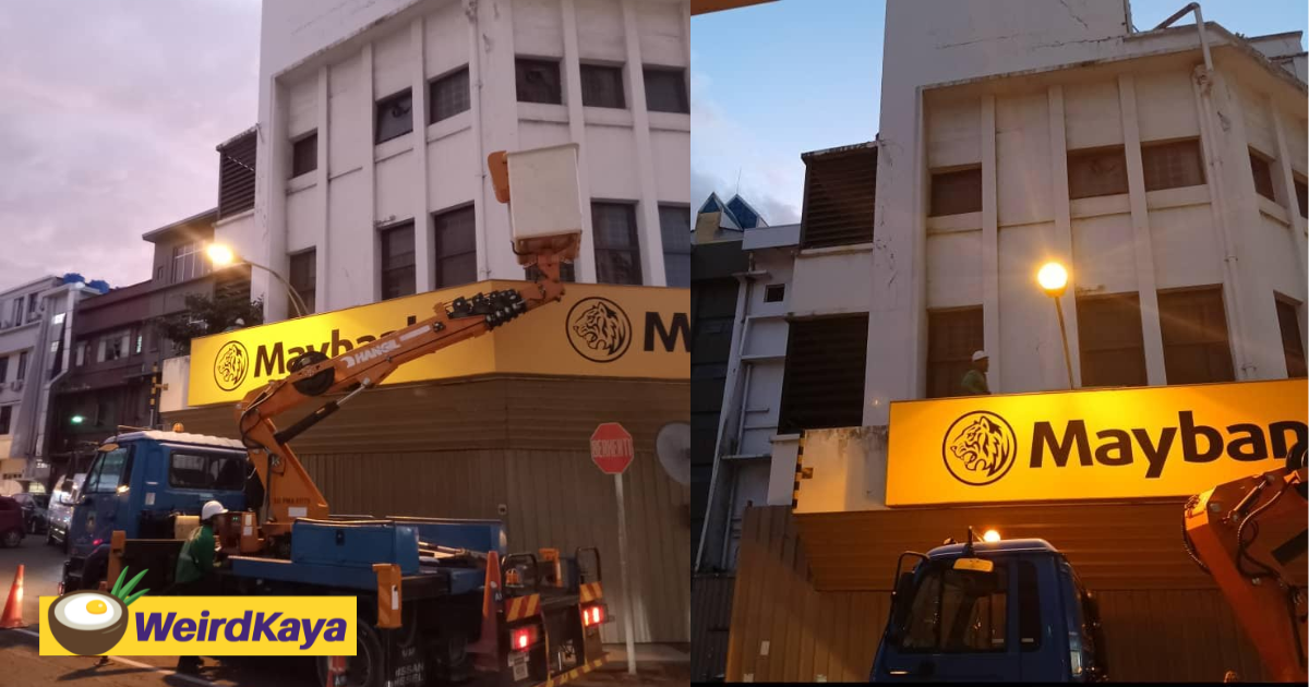 Viral maybank outlet gets a new look after kota kinabalu city council cleans it up for better photos | weirdkaya