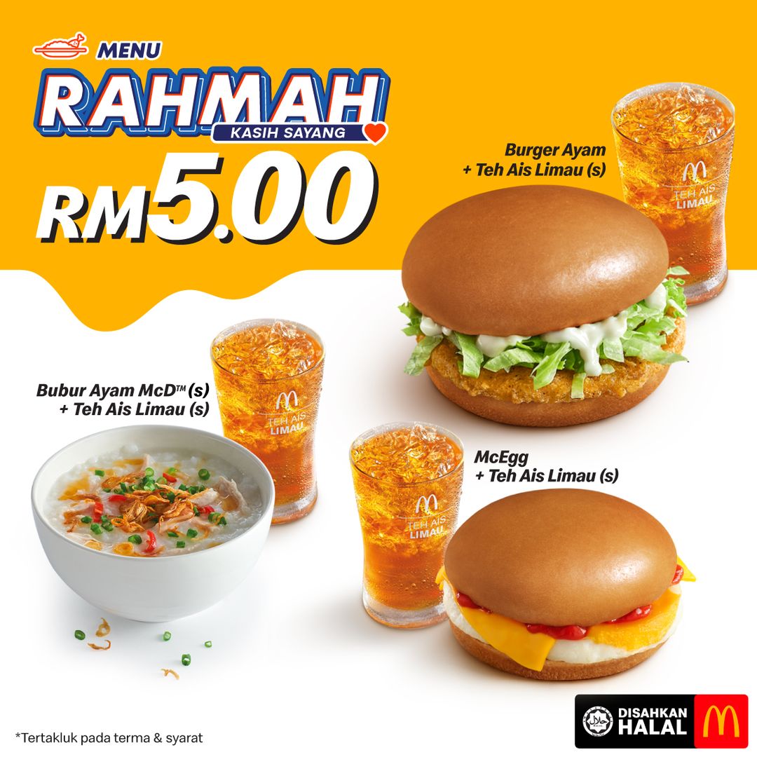 Mcdonald's malaysia launches its own menu rahmah for rm5 | weirdkaya