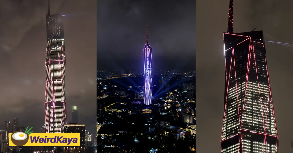 Merdeka 118, world's 2nd tallest building, officially opens its doors with spectacular light show | weirdkaya