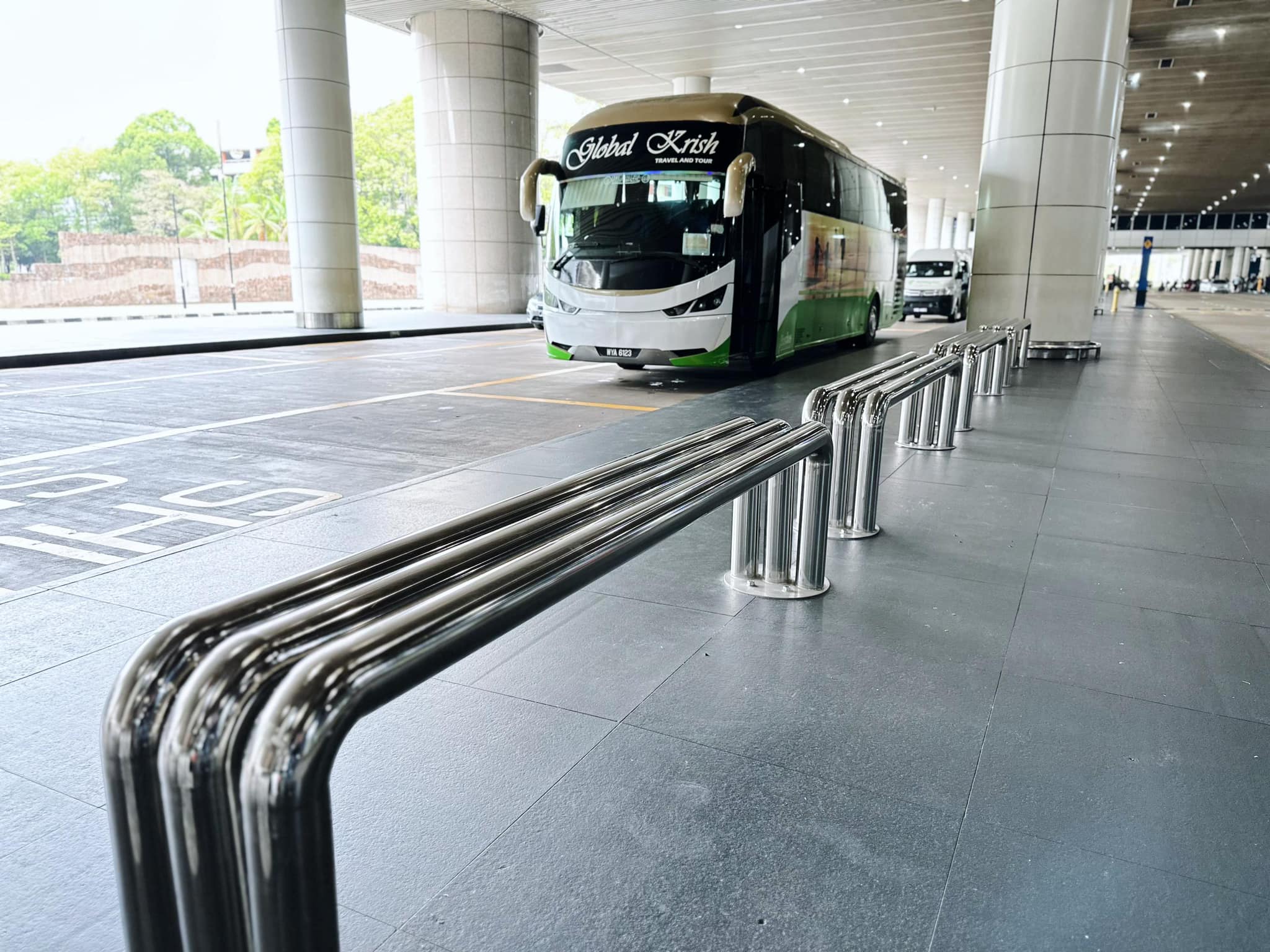 Metal benches at klia