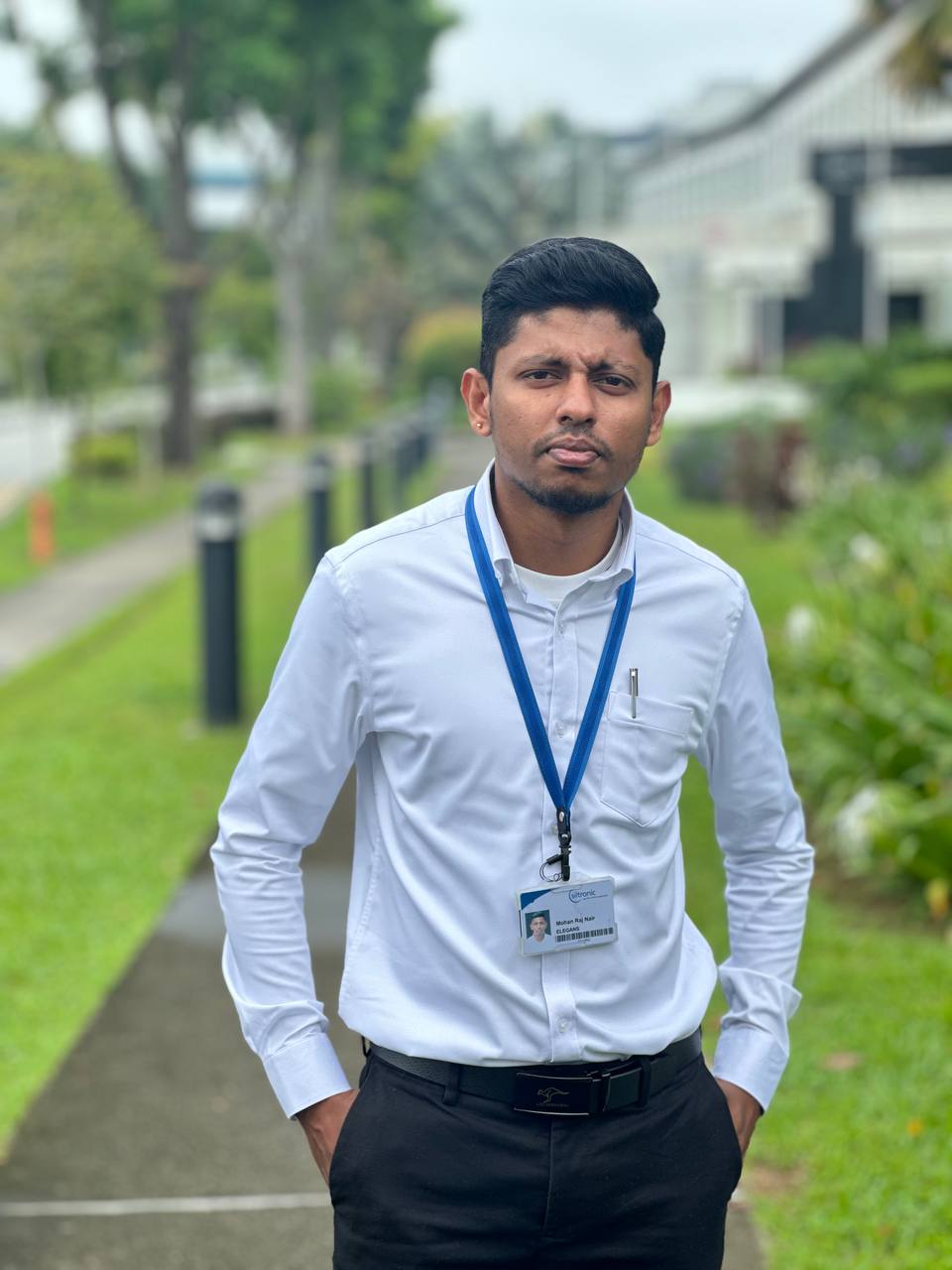 Mohan at singapore working as a security trainer