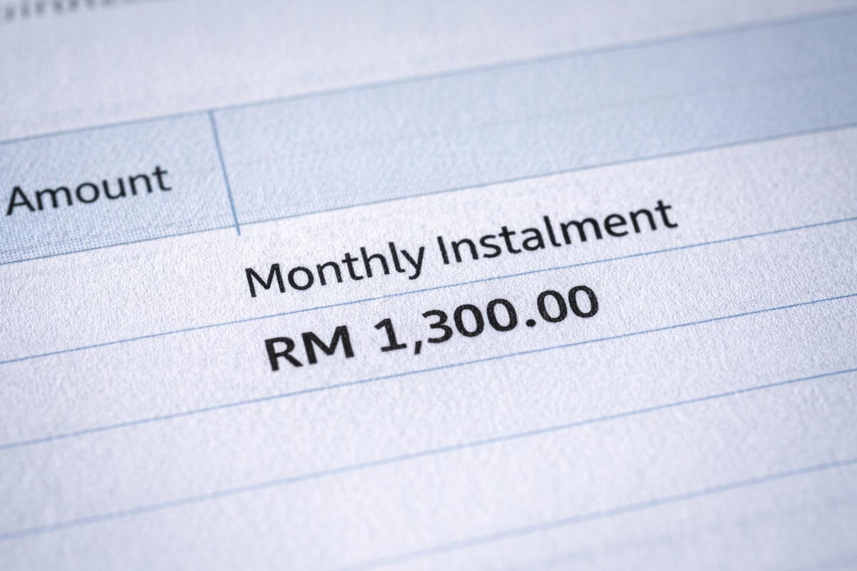 monthly instalment rm1300